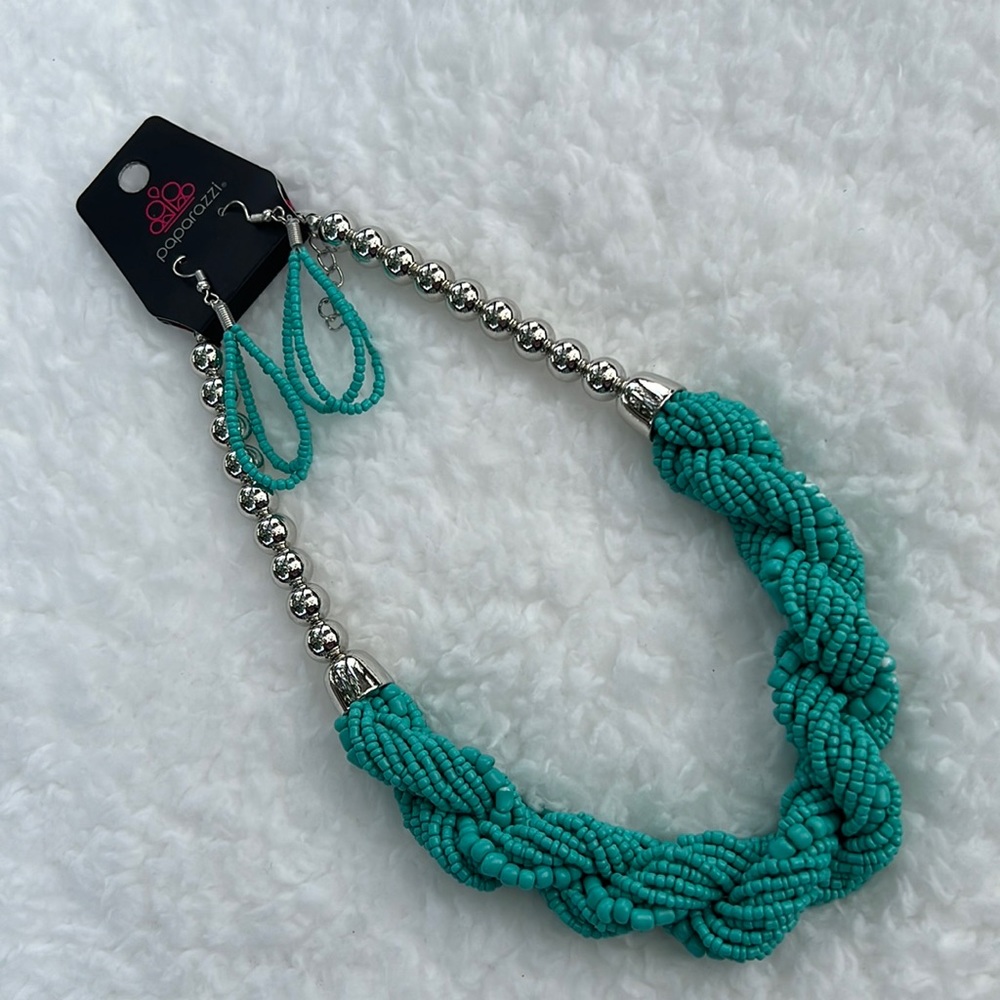 Paparazzi Seedbead Necklace and Earrings